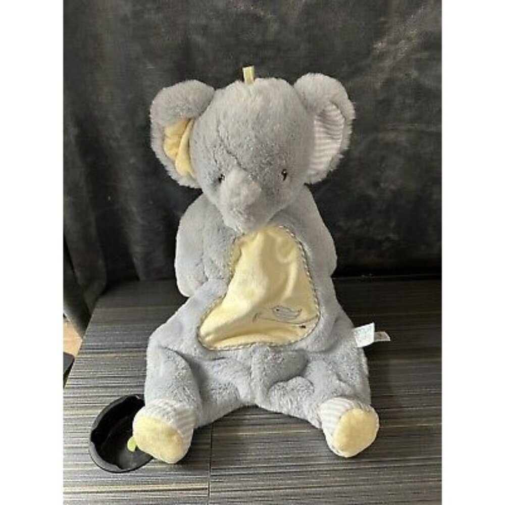 Douglas Baby 16” Elephant‎ Sshlumpie Lovey Baby Security Blanket Grey & Yellow